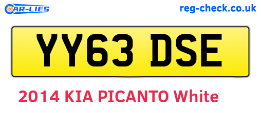 YY63DSE are the vehicle registration plates.