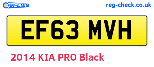 EF63MVH are the vehicle registration plates.