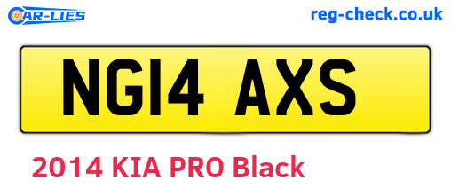 NG14AXS are the vehicle registration plates.
