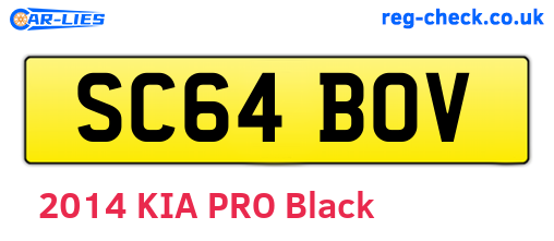 SC64BOV are the vehicle registration plates.