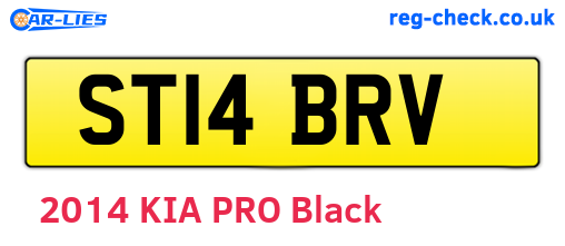 ST14BRV are the vehicle registration plates.