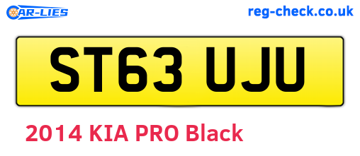 ST63UJU are the vehicle registration plates.