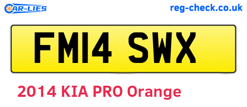 FM14SWX are the vehicle registration plates.