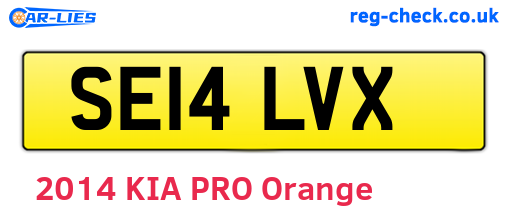 SE14LVX are the vehicle registration plates.