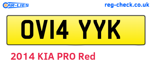 OV14YYK are the vehicle registration plates.
