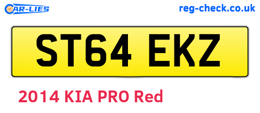 ST64EKZ are the vehicle registration plates.