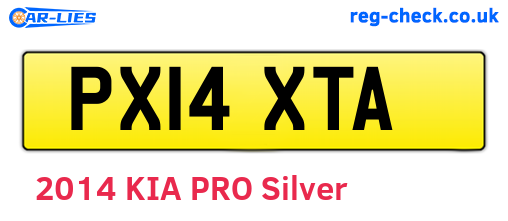 PX14XTA are the vehicle registration plates.
