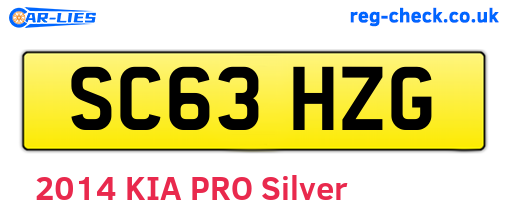 SC63HZG are the vehicle registration plates.