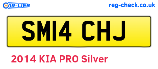 SM14CHJ are the vehicle registration plates.