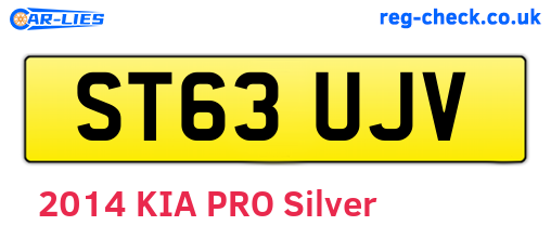 ST63UJV are the vehicle registration plates.