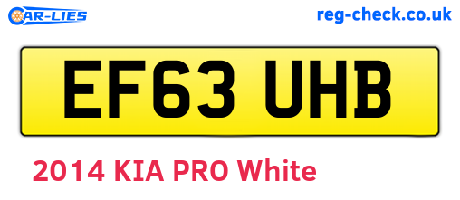 EF63UHB are the vehicle registration plates.