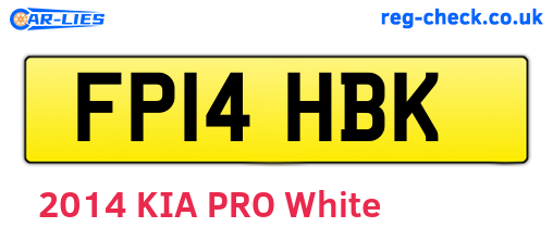 FP14HBK are the vehicle registration plates.