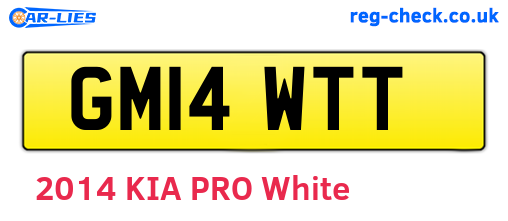 GM14WTT are the vehicle registration plates.