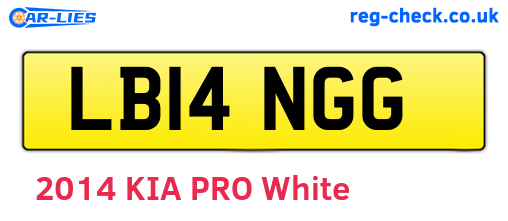LB14NGG are the vehicle registration plates.