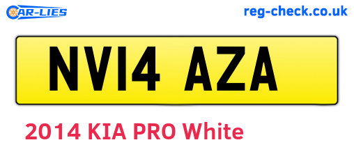 NV14AZA are the vehicle registration plates.