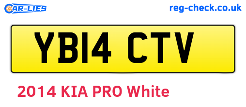 YB14CTV are the vehicle registration plates.