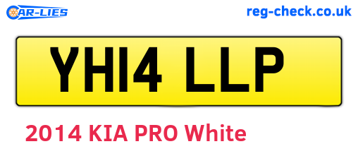 YH14LLP are the vehicle registration plates.