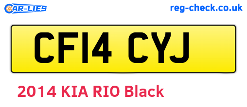 CF14CYJ are the vehicle registration plates.