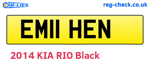 EM11HEN are the vehicle registration plates.