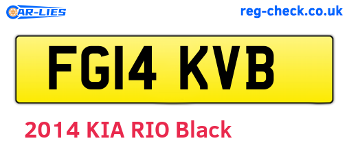 FG14KVB are the vehicle registration plates.