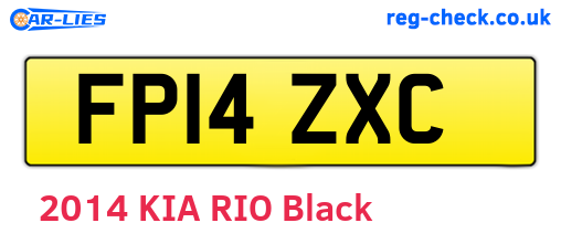 FP14ZXC are the vehicle registration plates.