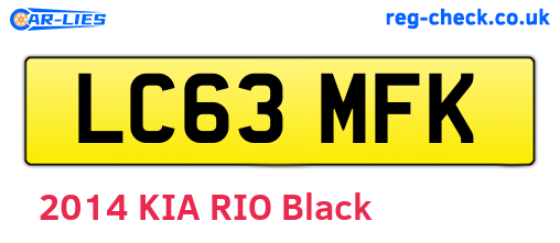LC63MFK are the vehicle registration plates.
