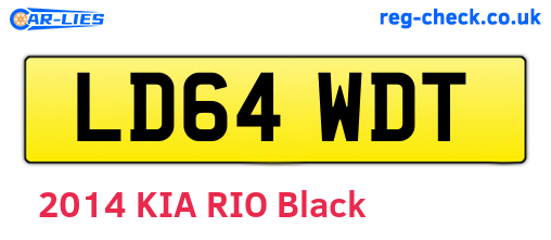 LD64WDT are the vehicle registration plates.