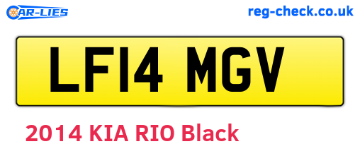 LF14MGV are the vehicle registration plates.