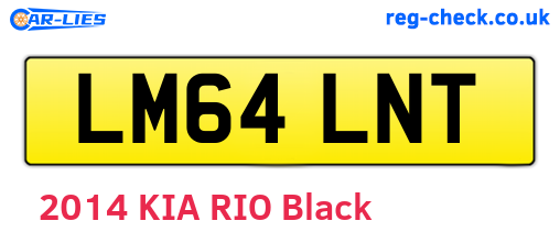 LM64LNT are the vehicle registration plates.