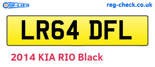 LR64DFL are the vehicle registration plates.