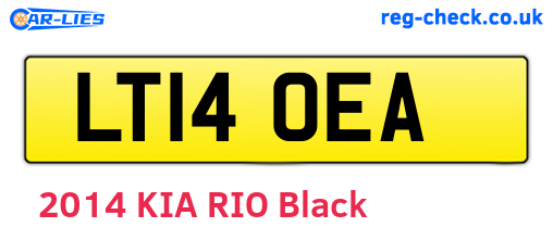 LT14OEA are the vehicle registration plates.