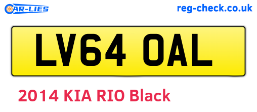 LV64OAL are the vehicle registration plates.