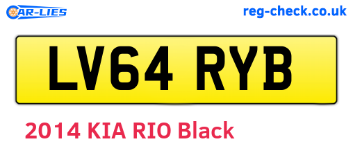 LV64RYB are the vehicle registration plates.