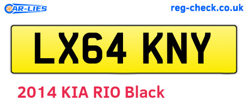 LX64KNY are the vehicle registration plates.