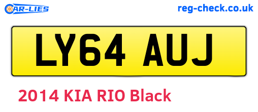LY64AUJ are the vehicle registration plates.
