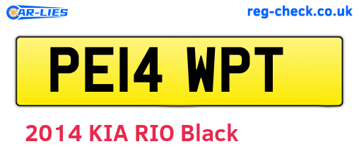 PE14WPT are the vehicle registration plates.