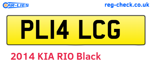 PL14LCG are the vehicle registration plates.