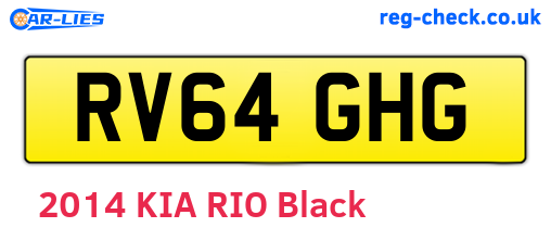 RV64GHG are the vehicle registration plates.