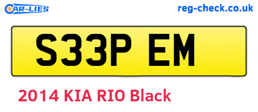 S33PEM are the vehicle registration plates.