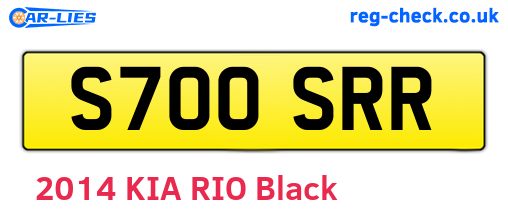 S700SRR are the vehicle registration plates.