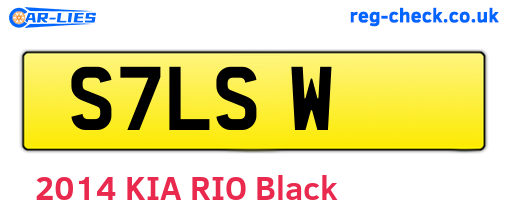 S7LSW are the vehicle registration plates.