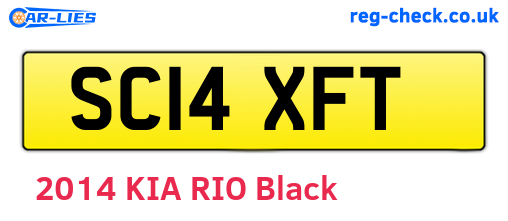 SC14XFT are the vehicle registration plates.