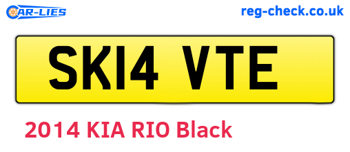 SK14VTE are the vehicle registration plates.