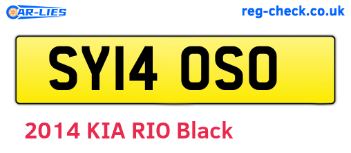 SY14OSO are the vehicle registration plates.