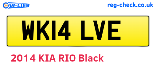 WK14LVE are the vehicle registration plates.