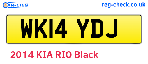 WK14YDJ are the vehicle registration plates.