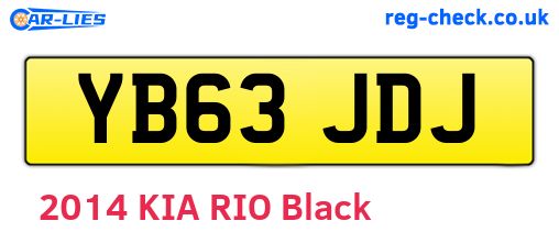 YB63JDJ are the vehicle registration plates.