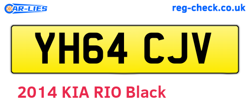 YH64CJV are the vehicle registration plates.