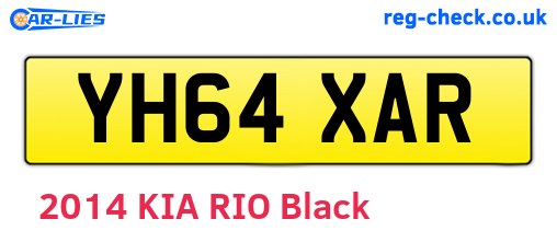 YH64XAR are the vehicle registration plates.
