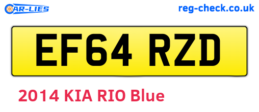 EF64RZD are the vehicle registration plates.